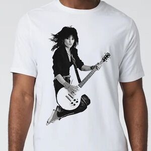 Joan Jett Guitar T-Shirt Blackhearts White